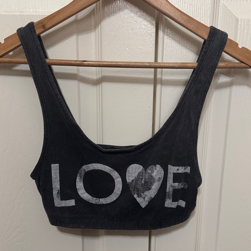 Vintage Topshop Love Print Crop Top